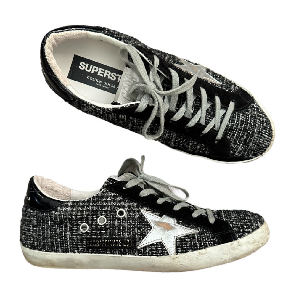 Golden Goose Limited Edition Boucle Black White Superstar Sneakers Private EDT